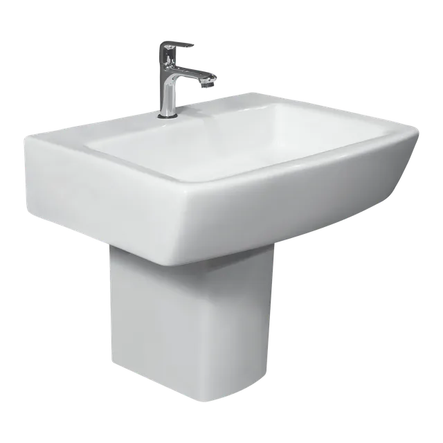 Vega Half Set basin half pedestal