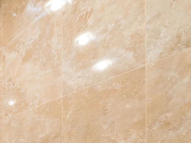 Golden Travertine Look tile design, stone look